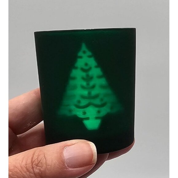 Holiday-Themed Votive Candle Holders Set Of 6 Gold Red Green White Copper Design - Picture 9 of 12